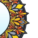 Espejo Artesanal (80cm) con Diseño de Mandalas – 1ko